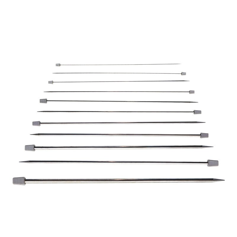 1Pair 35CM Multi Purpose Crochet Hook DIY Sewing Tools Stainless Steel Silver Sweater Weaving Needle Knitting Needles