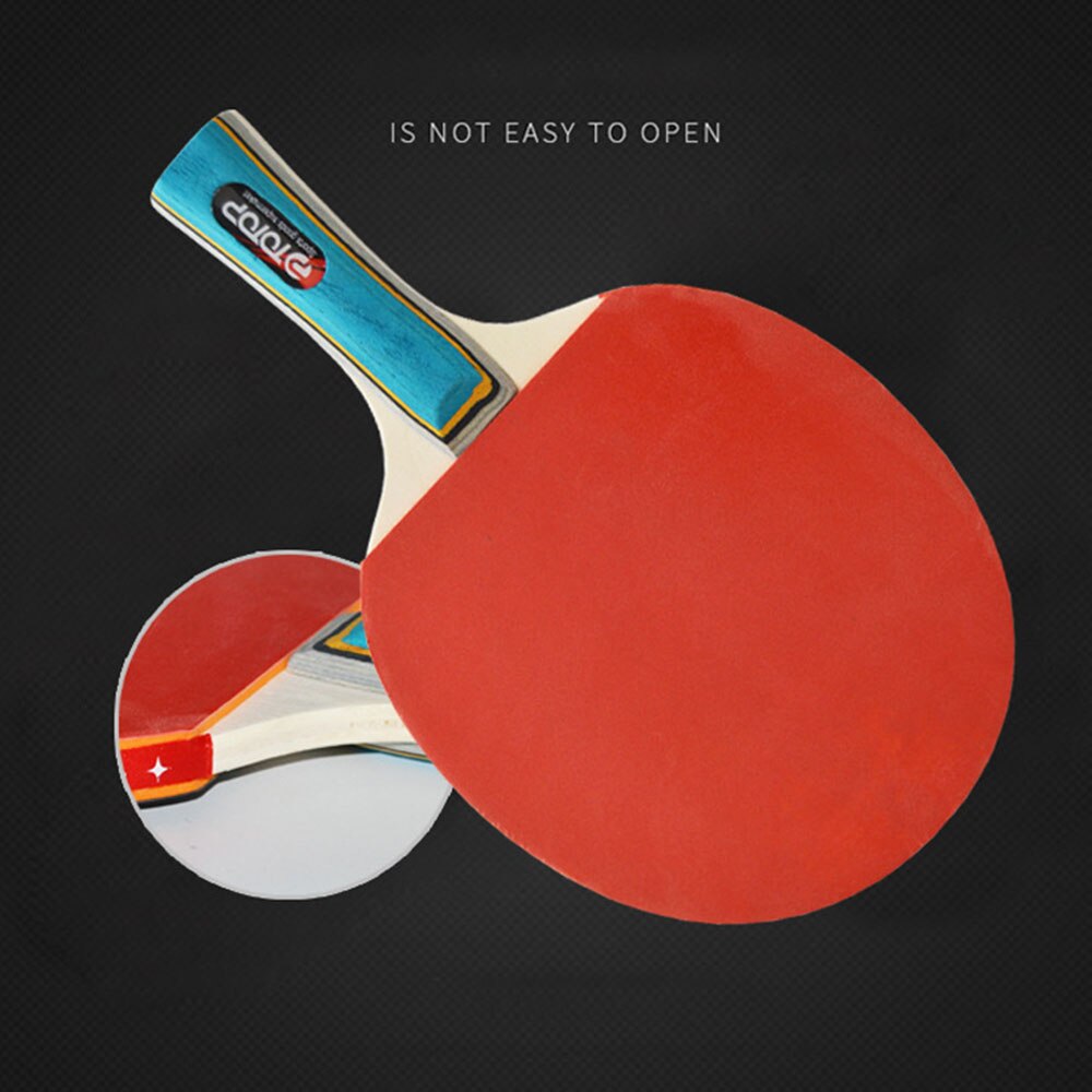 2pcs/lot Table Tennis Bat Racket Double Face Pimples In Long Short Handle Ping Pong Paddle Racket Set With 3 Balls