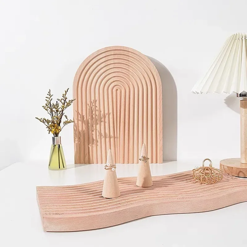 nordisch stil Buche Holz Hacken Block Brot Nachtisch Tablett Nicht-Unterhose Schneiden Bord Lagerung Organizer Küche Werkzeug Für Kuchen