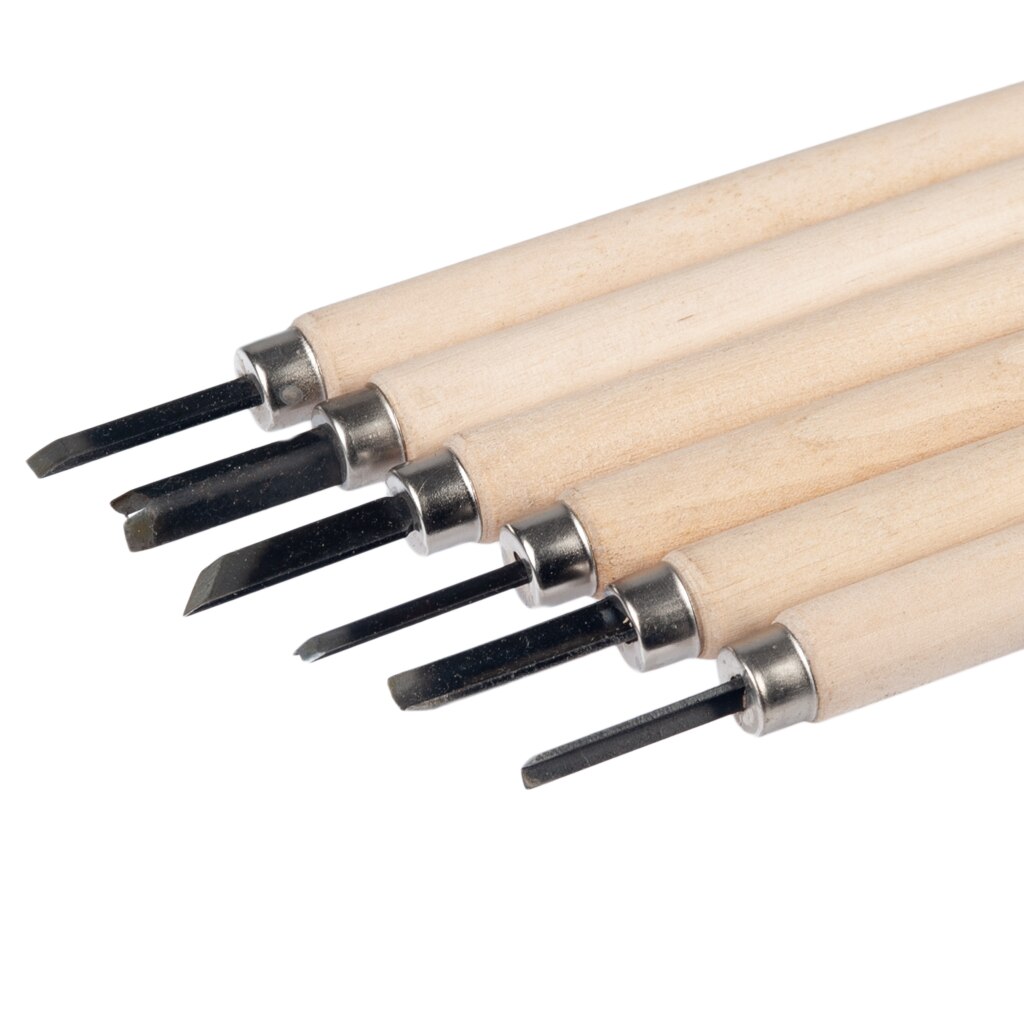 1 set van -6 mesjes gegraveerd timmergereedschap voor vioolreparatie en -bouwset