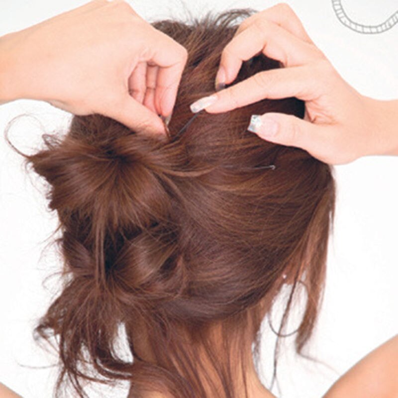 20pcs Grampo de Cabelo Senhoras Meninas Hairpin Grampos de cabelo Encaracolado Ondulado Mulheres Pinos de Bobby Grampos de cabelo Grips Penteado Styling Acessórios Para o Cabelo