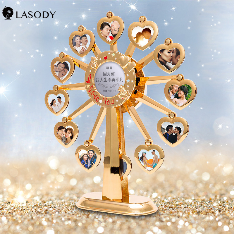 Musical Ferris Wheel Picture Frame for lovers with Auto Rotating Music Box by box