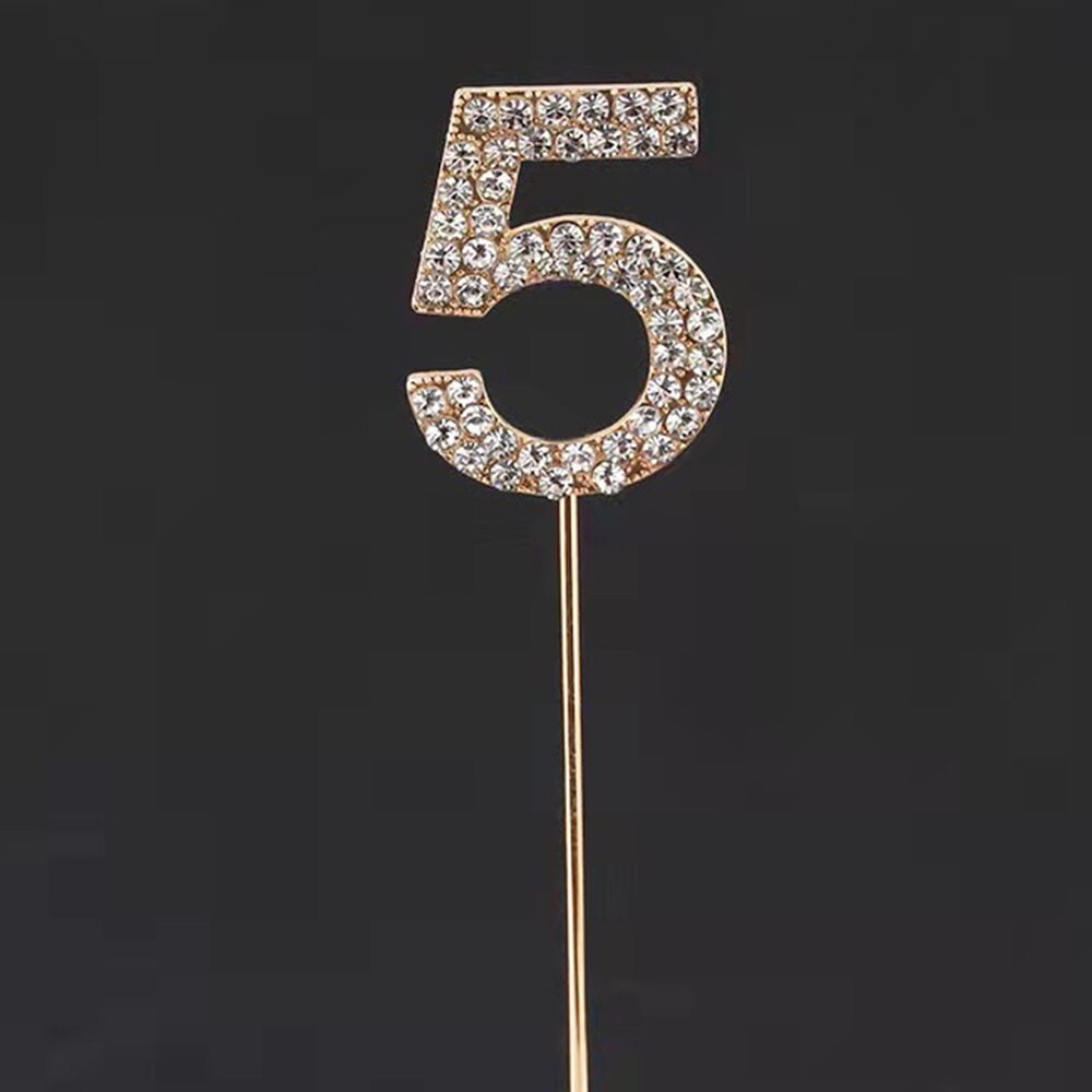 Digitale Kuchen Topper 0-9 Strass Anzahl Geburtstag Jahrestag Partei Kuchen Dekoration Werkzeug Backen Karte Hochzeit Dekoration: J5