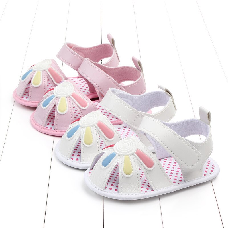 0-1 Jaar Oud Schattige Kleine Bloem Baby Sandalen Baby Schoenen Zachte Bodem Rubber Bodem baby Schoenen