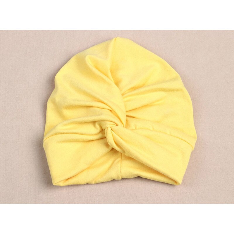 Cotton Baby Girls Hat Baby Beanies Knitted Winter Hats Childrens Cap Girls Baby Caps Children Skullies Beanies: Yellow