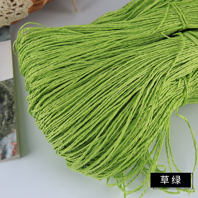 Sommerhue garn garn til strik 500 g/ lot raffia halmgarn hæklegarn til håndlavede hatte kurve håndværk: L
