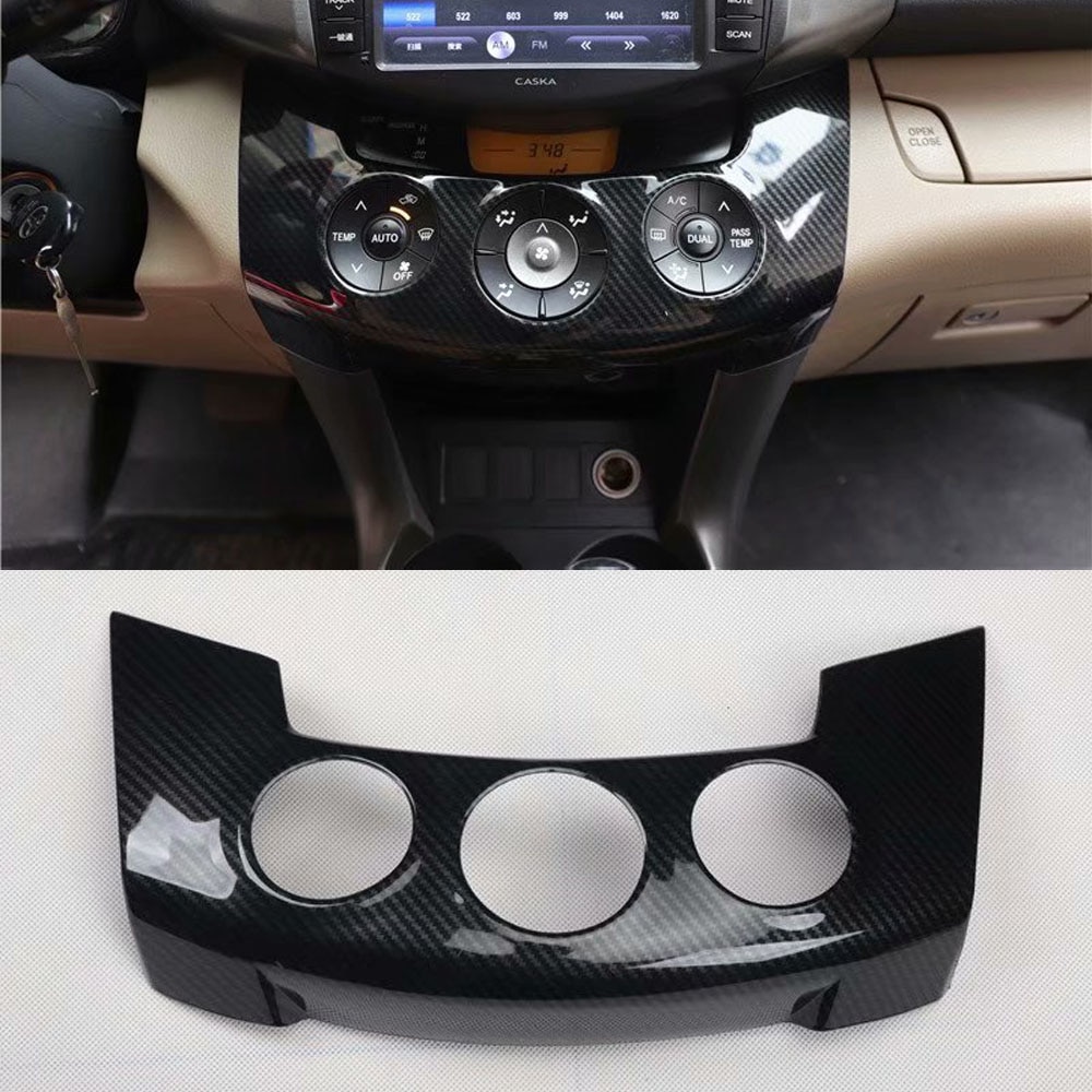 Tablero de automóvil, aire acondicionado, ajuste de la cubierta de Panel de botones, molduras de estilismo para Toyota RAV4 , accesorios de coche