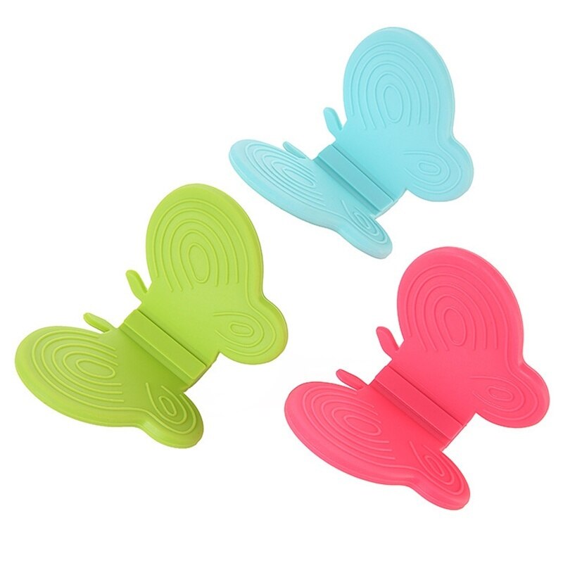 1 Pcs Butterfly Shaped Silicone Anti Scald Devices Butterfly Microwave Oven Mitts Anti Scald Clip Device Kitchen Tools