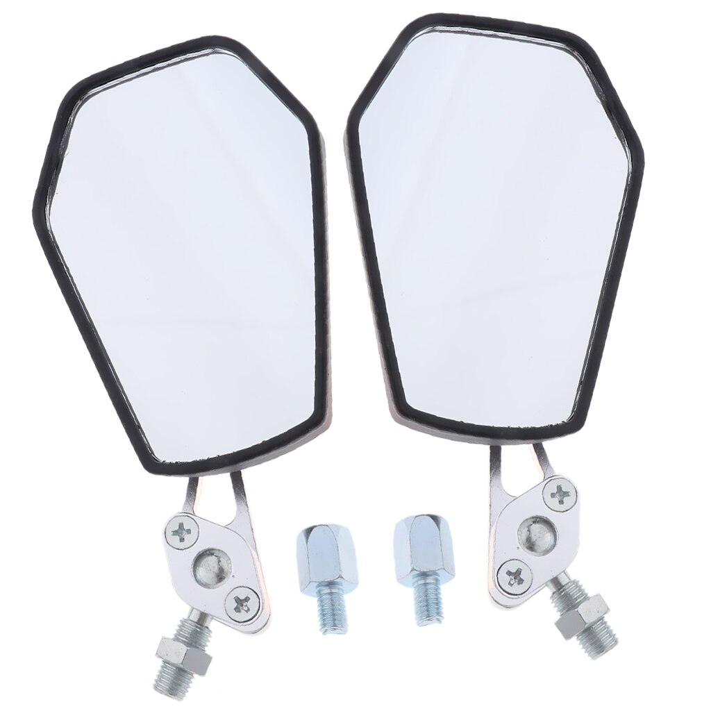1x universal Aluminum Racing Side Rear View Mirrors for Motorcycle Dirt Bikes ATV Racing Side Rear View Mirrors Easy to install: White