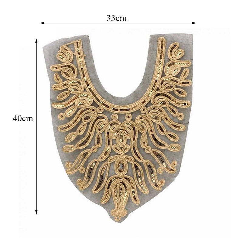 Kobiety dekolt haftowane szyi wykończenia koronki fałszywy kołnierz etniczne z pałąkiem na szyję Collarband szycia na łaty robić naszycia DIY Wykonany ręcznie wykończenia