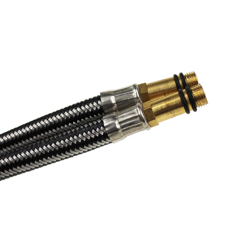 2pcs of G1/2 600mm Stainless Steel Flexible cold mixer Faucet Water supply 4'' pipe Hoses of 60cm