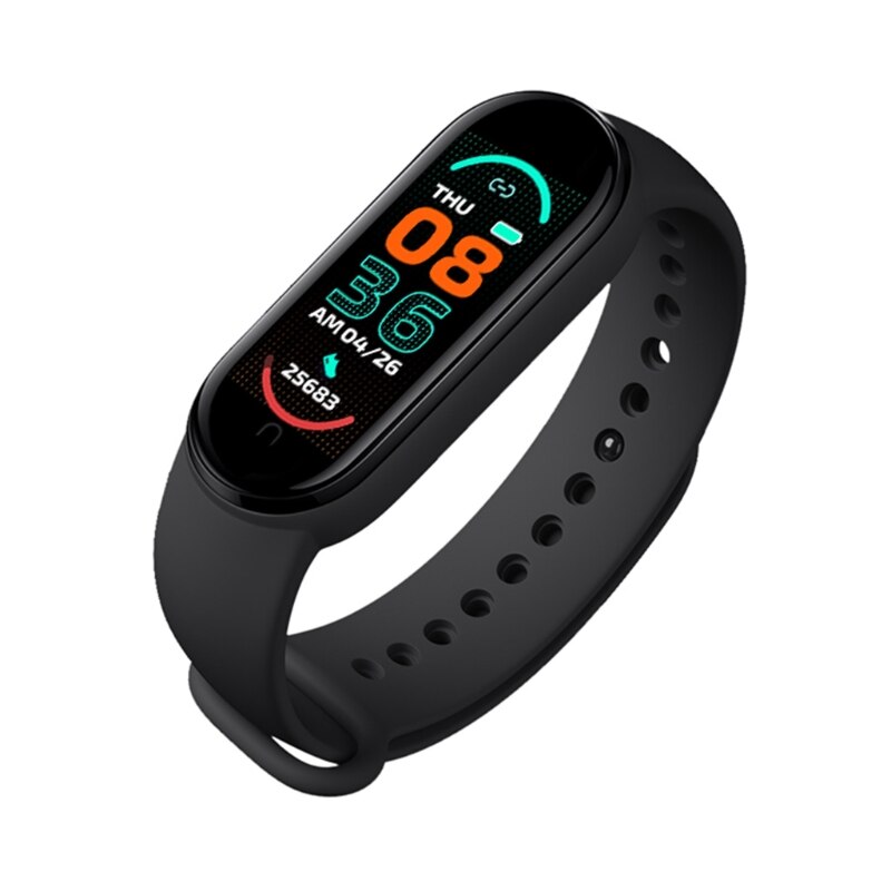 M6 Smart Horloges Voor Mannen En Vrouwen Smart Band Horloges Hartslag Bloeddruk Sleep Monitor Stappenteller: BK