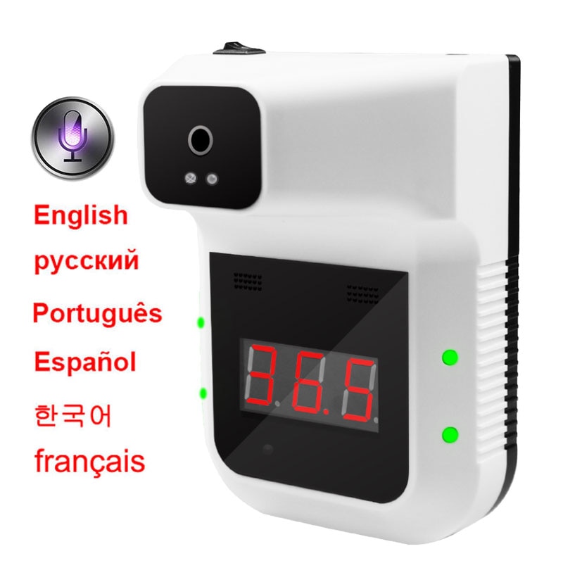 K3 PRO Voice Speaking Infrared Thermometer Human Body/Forehead No Contact Wall Mounted Digital IR Thermometers Fever Alarm