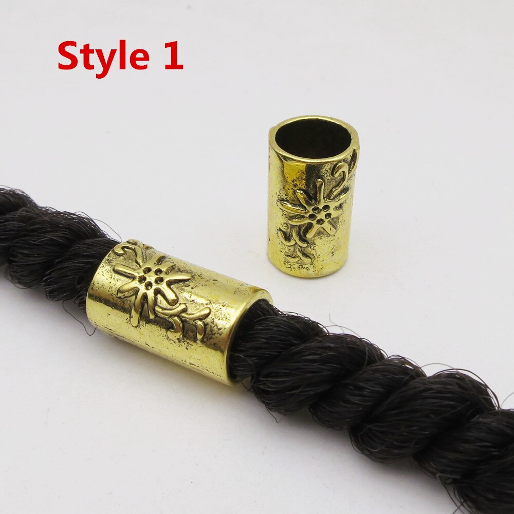 5 stk viking rune hår flette Grue seg skjegg dreadlock perler ringetone rør til hår menn kvinner tilbehør forskjellige 10 stiler: 5 stk stil 1
