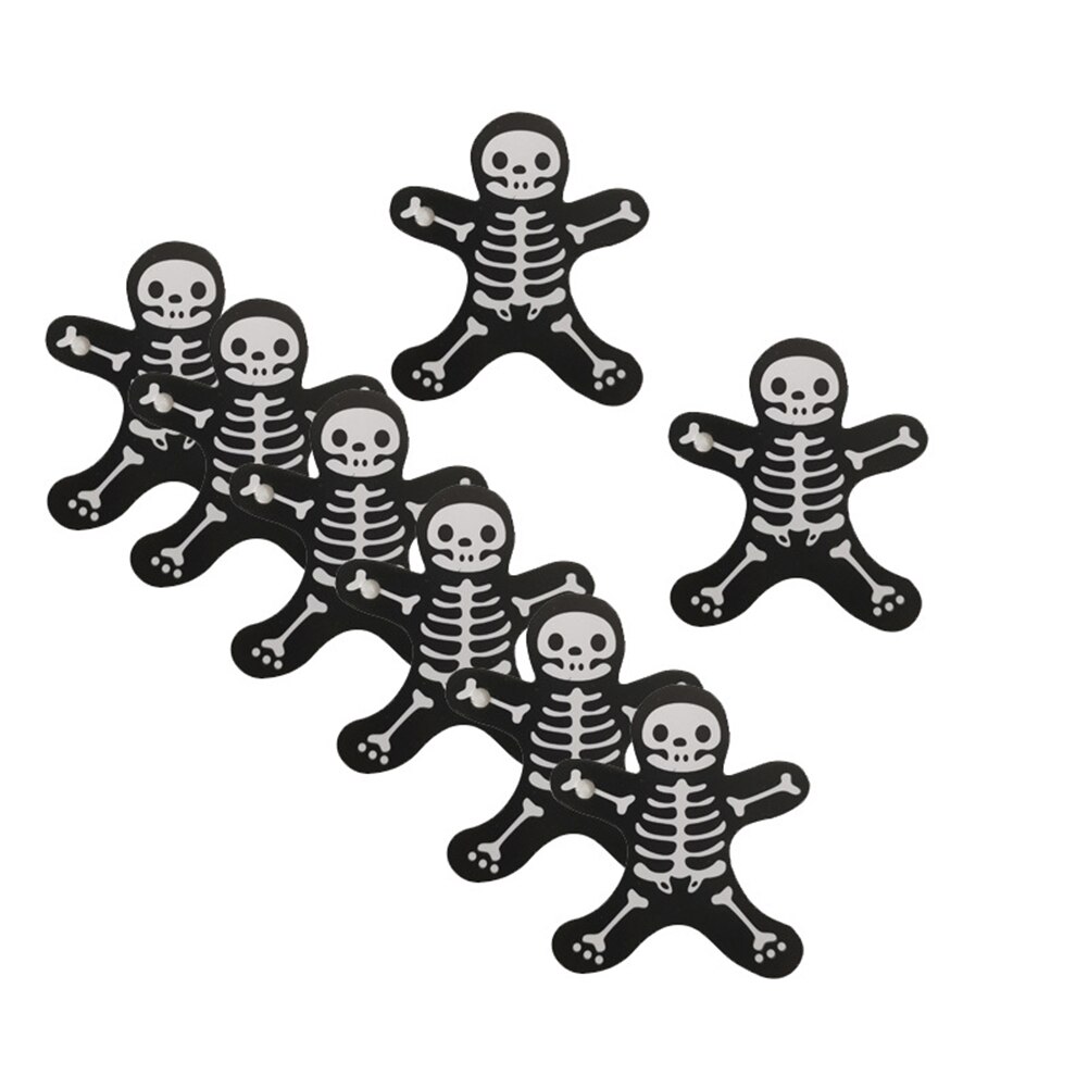 Flagermus græskar 50 stk slik æske hængemærker halloween dekorationer tegneserie kranie mærker til børn emballage taske indretning bil  dc112: 03