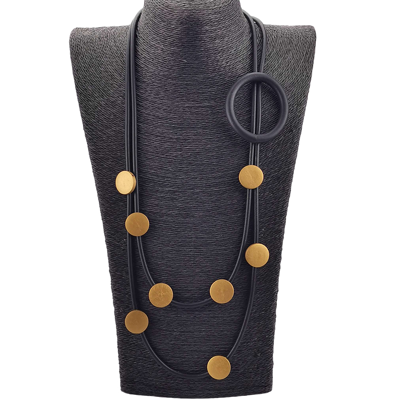 Collana colorata in stile etnico bohéaspetto Moda donna design di lusso Gioielli in gomma Collane con ciondolo Accessori per costumi Gioielli: Placcatura pistola