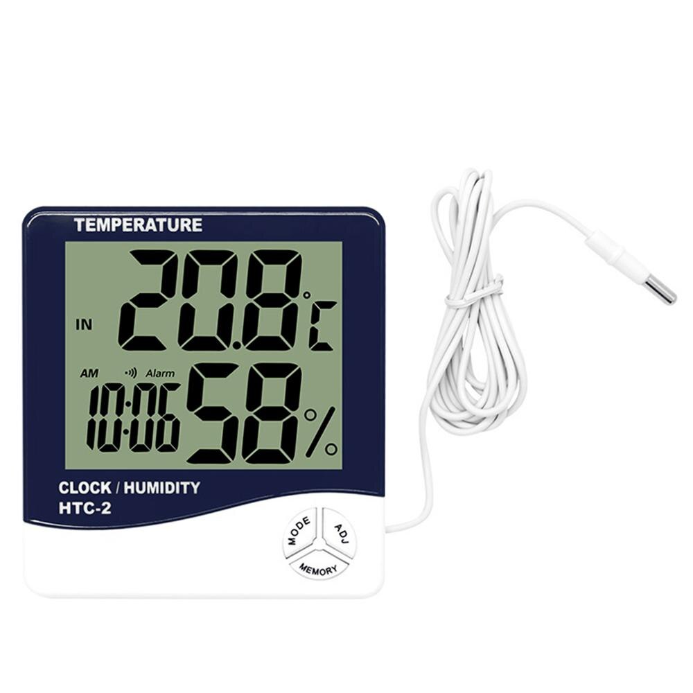 LCD Digital Wireless Indoor/Outdoor Thermometer Hygrometer ℃/℉ Temperature Humidity Meter with Max Min Value Display Transmitter: Type3 HTC-2