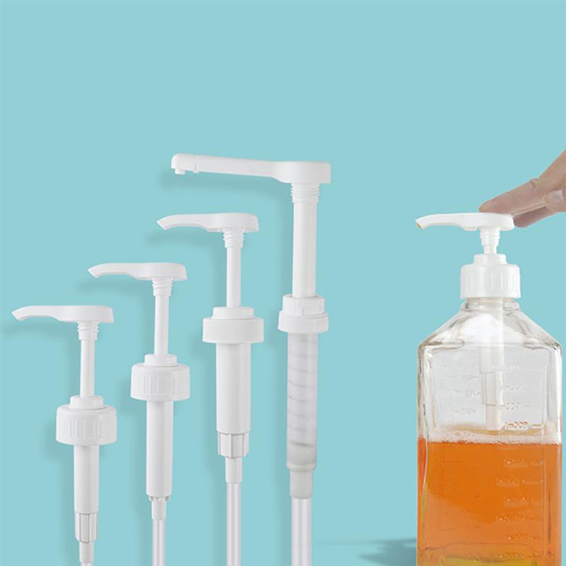 1 Pcs Druk Pomp Food Grade Materiaal Siroop Pomp Deksel Drank Rantsoen Extruder Smoothie Druk Pomp Voor Thuis Winkel gebruik Wit