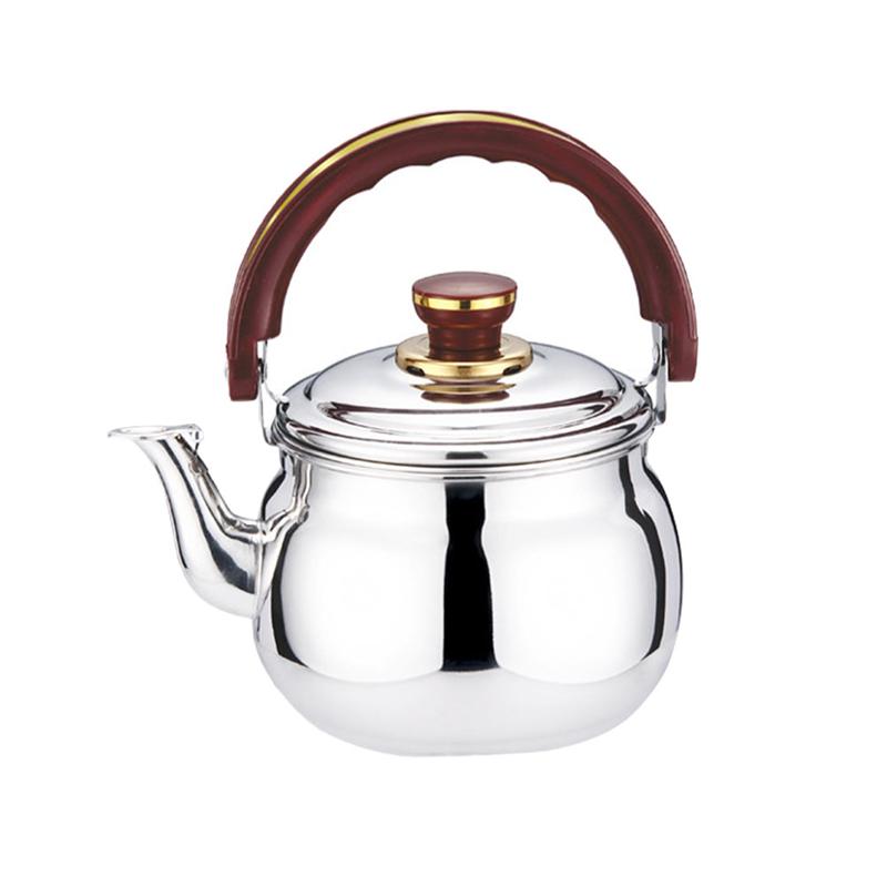 1pc Home Stainless Steel Teakettle Kitchen Whistle Boiling Water Kettle Thickening Sound Gas Gas Gas Induction Cooker Teapot