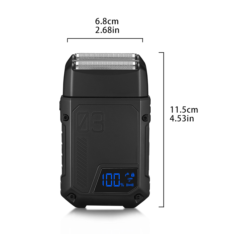 Rasoir électrique USB pour hommes, avec un temps de rasage fluide et confortable, adapté à la coupe et au nettoyage du visage