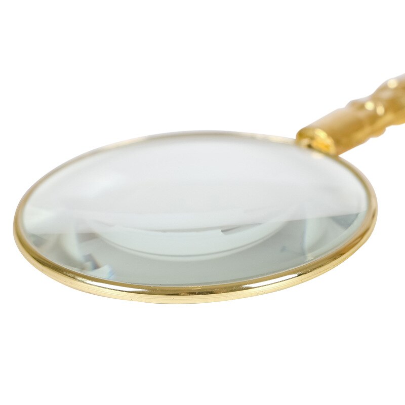 1pc Portable Handle Magnifying Glass Handheld Metal Glass Magnifier Reading Newspaper loupe Retro nostalgia European style