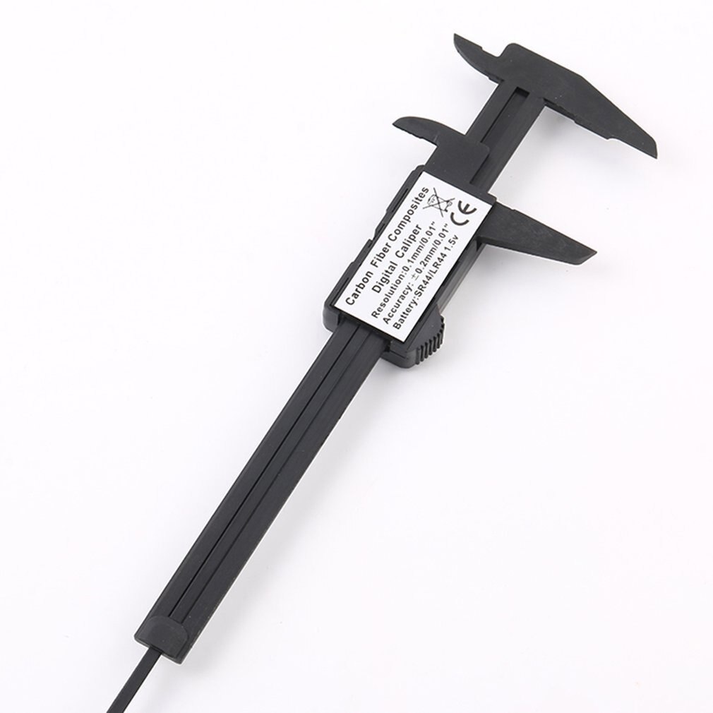Jauge électronique numérique en Fiber de carbone, outil de mesure micrométrique à pied à coulisse, écran LCD de 150mm, 6 pouces, noir