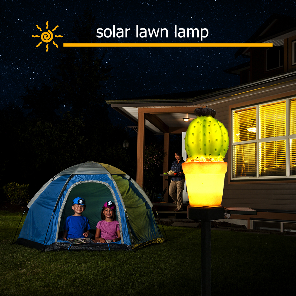Sensor de luz para jardín lámpara de Control exterior, lámpara Solar LED de Cactus, lámpara de Sensor de luz impermeable para iluminación de jardín y patio