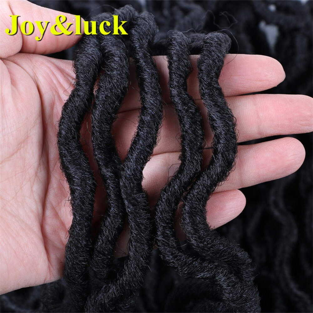 Joy&luck Nu Locs 18inch 24 Strands Goddess Faux Locs Curl Synthetic Crochet Braids Hair Exntension For Women