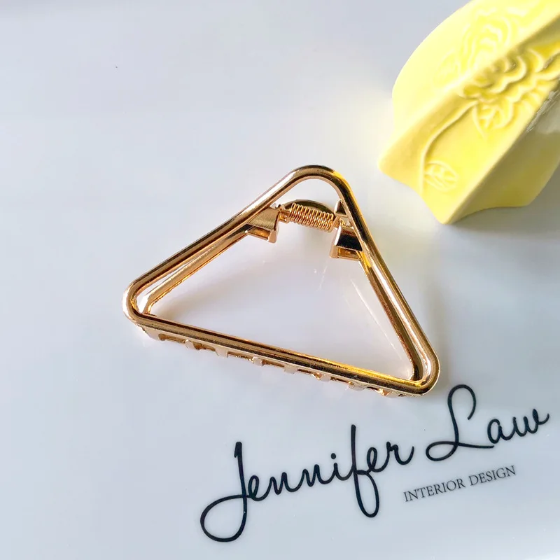 1 pieza de tocado de garra de pelo geométrico salvaje Simple a la para mujeres y niñas, pinza de pelo de Metal de cangrejo, accesorios de garra, tocado