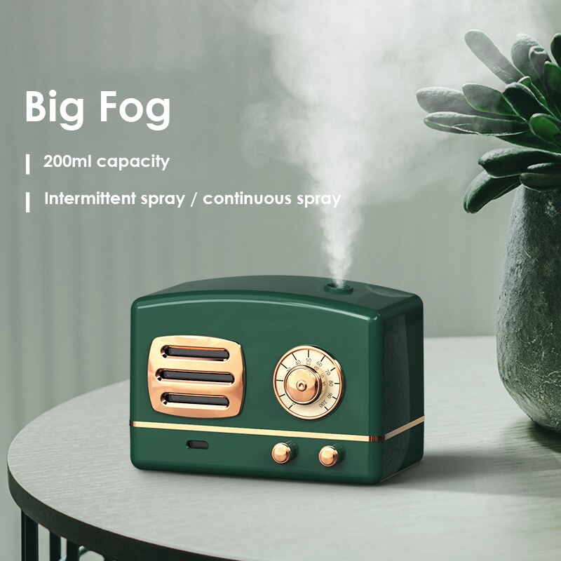 Mini diffuser usb aromaterapi aroma diffuser retro luftfugter 200ml lille ultralyd stor tåge luftfugter til hjemmet