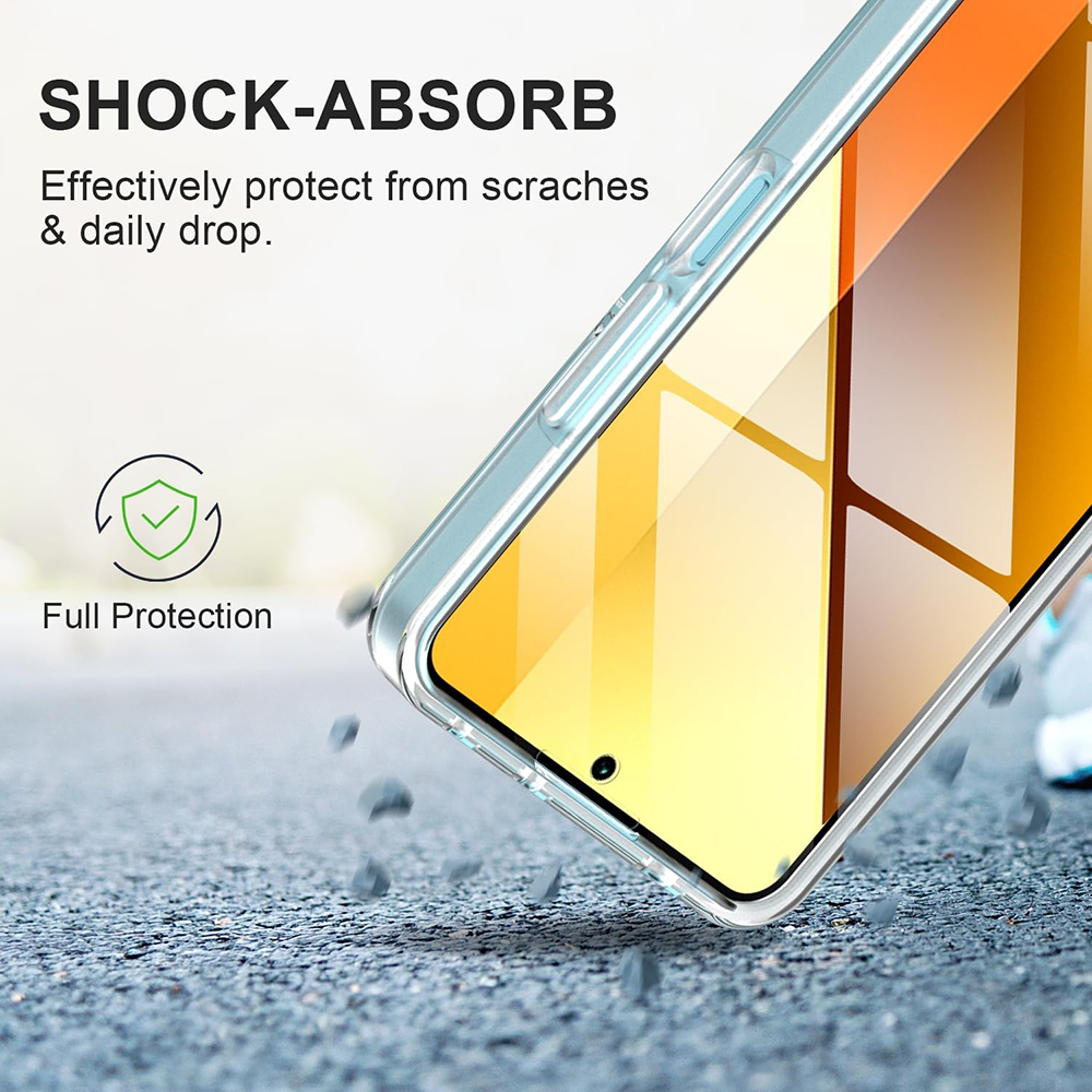 360 ° Custodia protettiva per tutto il corpo per Xiaomi Redmi Note 13 12 12S 11 11S Pro Plus 13C 12C Protezione morbida per schermo rigido ibrido trasparente