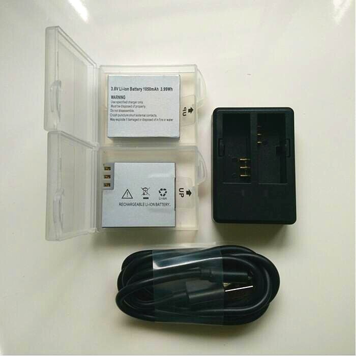 Original SOOCOO accesorios 1050mAh cargador Li-ion batería para S100 C100 C30 30R c50 SJCAM M10 SJ4000 SJ5000 X H3 H9 Cámara WiFi: D combination