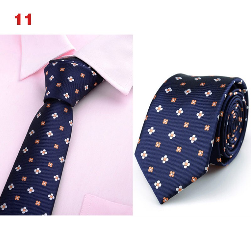 Men Classic 6cm Thin Neck Ties Printed Jacquard Woven Necktie Business Party Accessories NIN668