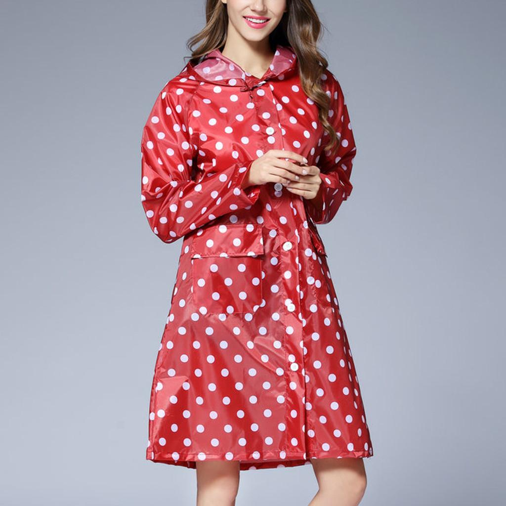 Chubasquero largo ondulado para mujer, chaqueta de lluvia Impermeable al aire libre, Poncho a prueba de viento, prendas de vestir impermeables, abrigo de lluvia