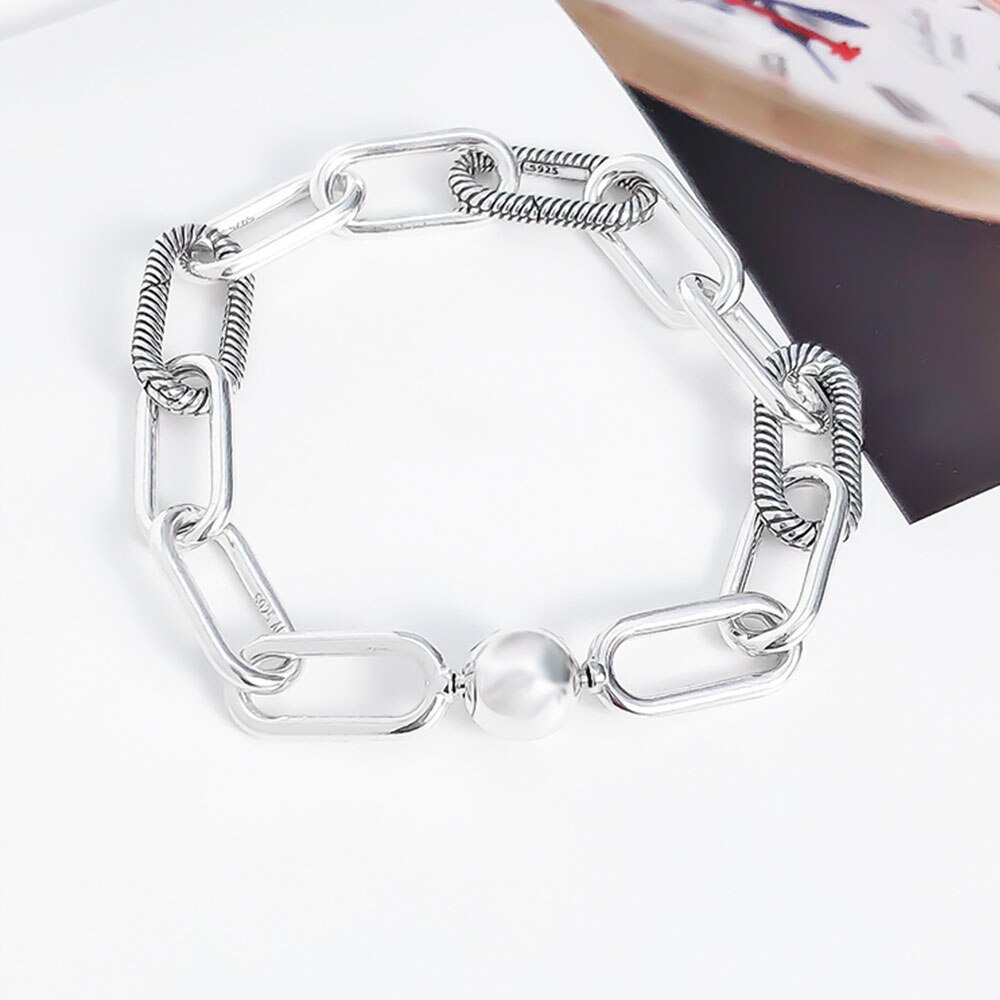 925 Sterling Silver Fixed buckle Bracelet Suitable for Women To Wear Jewelry DIY Jewelry