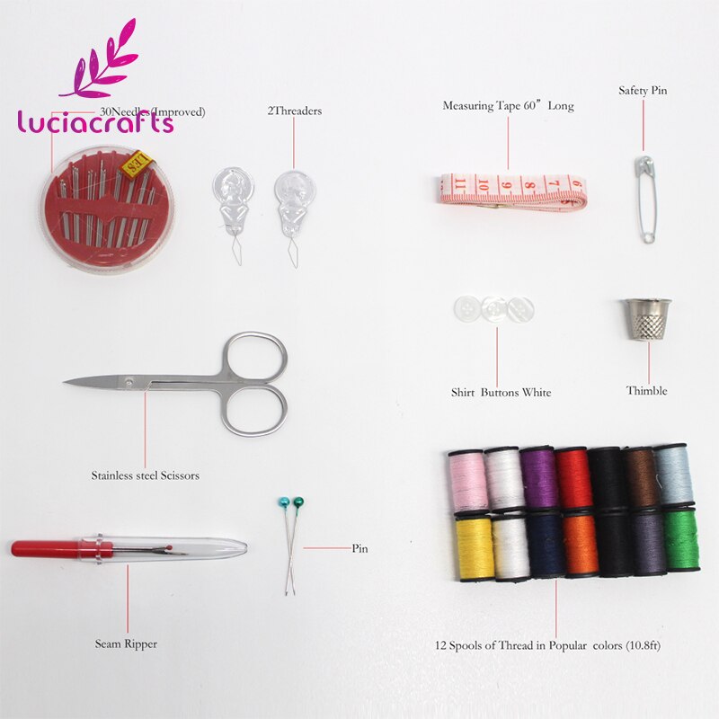 Lucia crafts Approx 12cm 1set/lot sewing kit premium sewing supplies for Mending/Sewing Needs Garment Clothing Accessory J0141