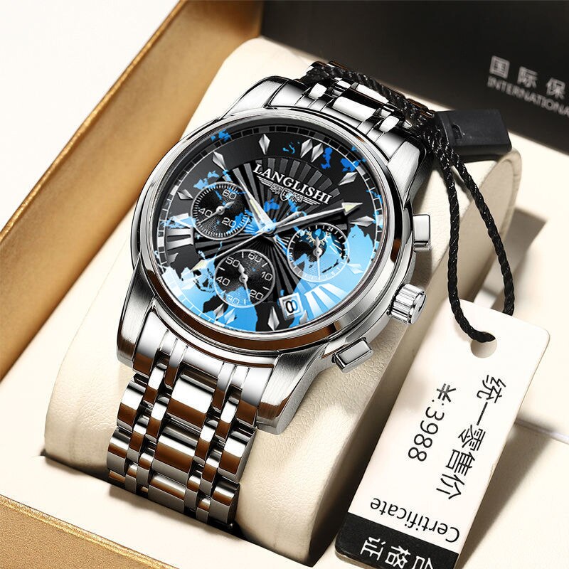 multi-functional waterproof luminous men's watch male students Korean quartz watch