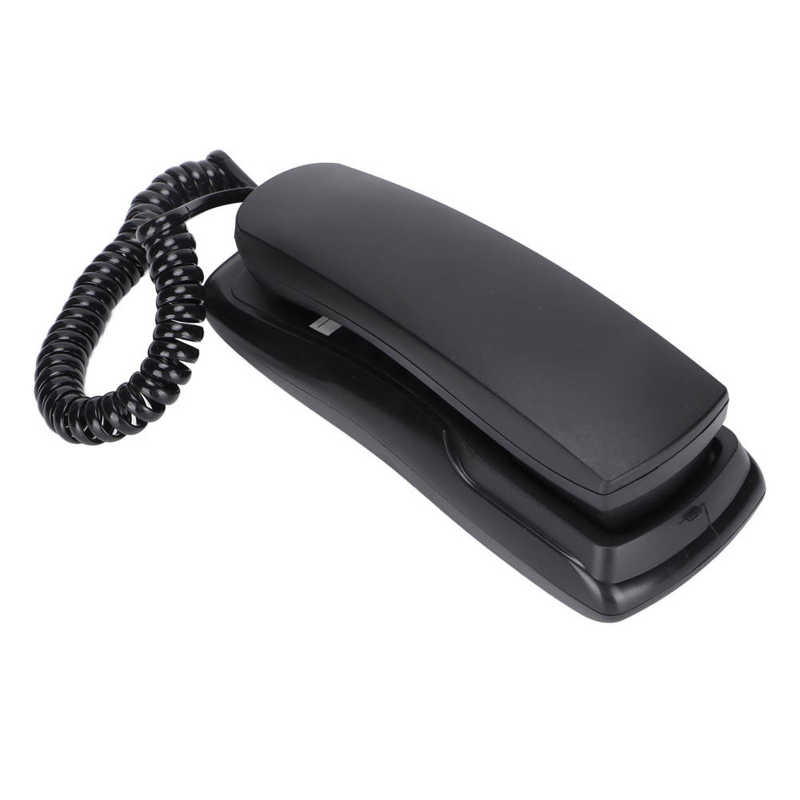Mini Phone Office Telephone Wall Mounted Telephone Corded Fixed Phone with Re-dial Pause Function for Home Office Hotel Bathroom