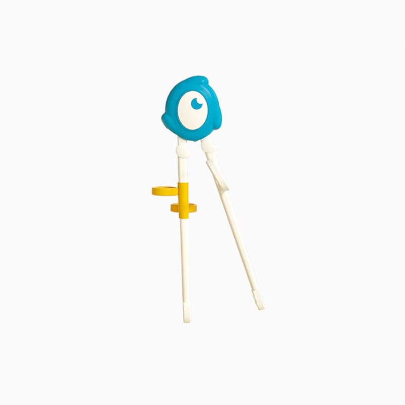 Baguettes chinoises dessin animé PP pour enfants, bonbons, sushis du japon, baguettes de cuisine coréenne, vaisselle mignonne, 1 paire: 1 pair blue