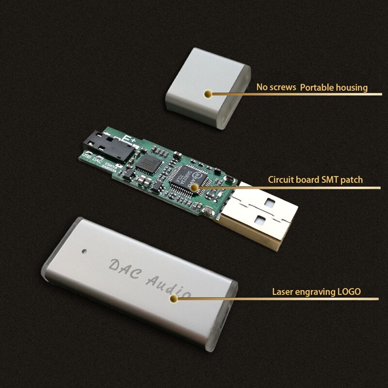 SA9023A + ES9018K2M Portable USB DAC HIFI Fever External Audio Card Decoder for Computer and Android Phone Set Box