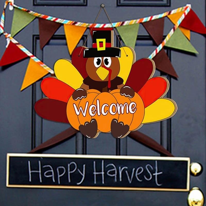 E8BD, cartel colgante Acción Gracias, cartel puerta madera, colgador puerta delantera para Decoración