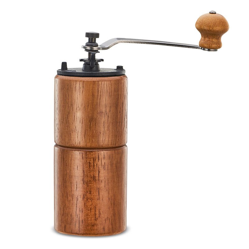 Holz Manuelle Kaffeemühle Bohne Konische Grat Kaffeemühle für Espresso Fein Grob Einstellbar Tragbare für Reisen Heimat Sekretariat: dunkel Holz