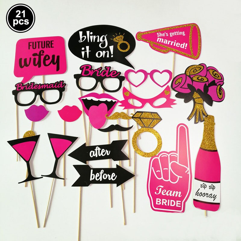 1Set Funny Photo Booth Props Adult Funny Mr Mrs DIY Dress Up Birthday Wedding Decorations Bachelorette Party Photography Supplie: 1