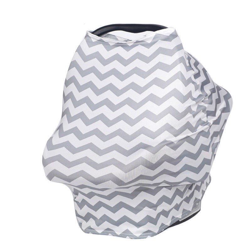 Multi-brug åndbar baby amning sygepleje dække udendørs halsudskæring amning tørklæde klud bølget striber håndklæde: B