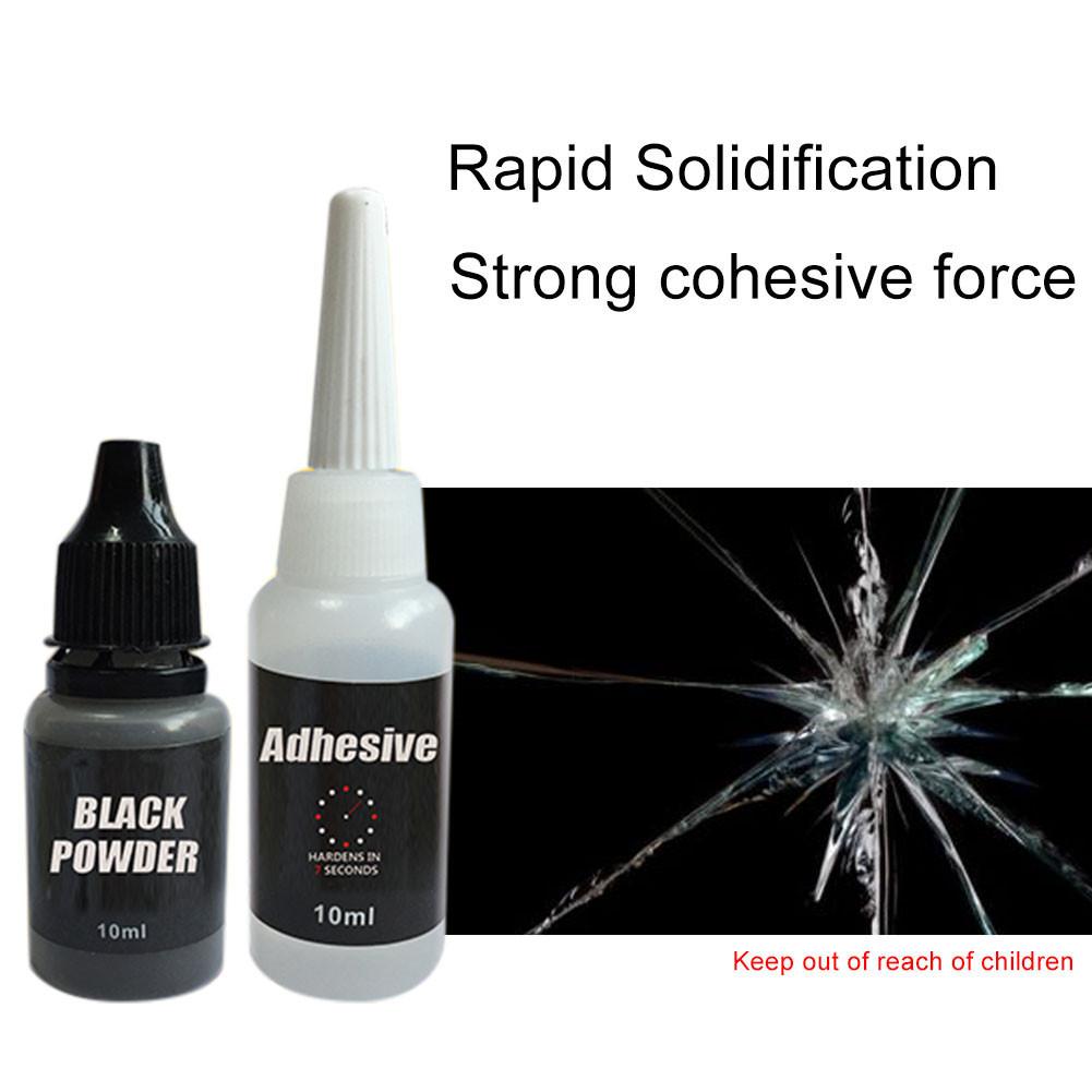 1 Set Adhesive Quick Fix Fast Bonding Glue Set Strong Bond Leather Wood Rubber Metal Glass Cyanoacrylate Adhesive