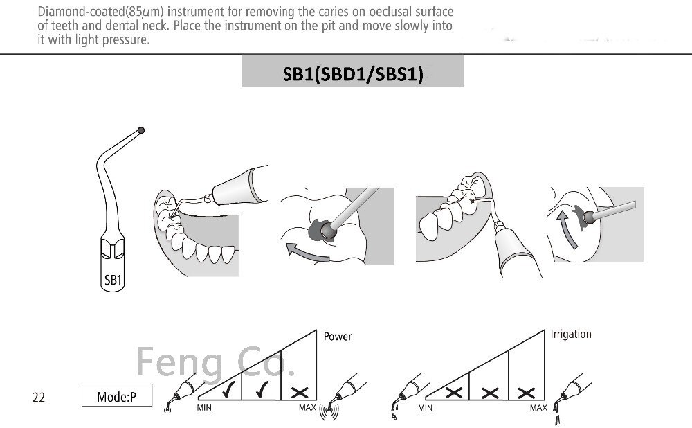 SB1 Ultrasonic Scaler Tips Endo Perio Dental Scaling Fit EMS Woodpecker Handpiece Dentistry Instrument