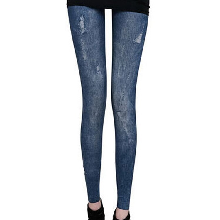 Laihat tytöt pakarat hoikka ohuet pienet jalat housut stretch lumihiutale jäljitelmä denim polyesteri e spandex naisten leggingsit