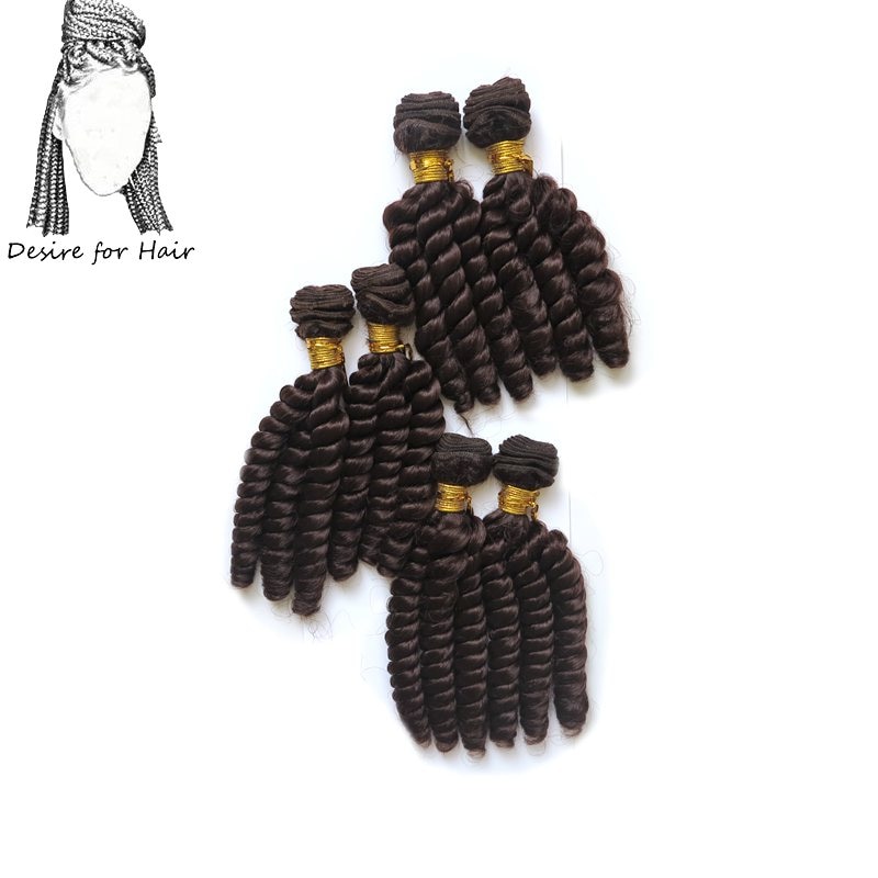Deseo de pelo 1 paquete 200g 6 mechones 10 pulgadas-14 pulgadas extensiones de pelo ondulado mechones sintéticos resistentes al calor en tejido suelto color marrón