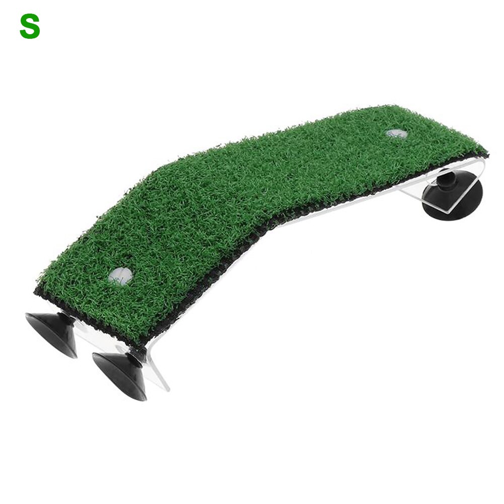 Aquarium schildpad platform reptiel klimladder habitat decoratie zonneterras drogen gesimuleerd gazon zuignap drijvend: S