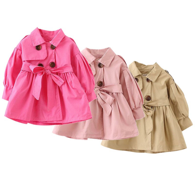 Baby Jacke Casaco Infantil Mädchen Baby Mantel Frühling Baby Jas Graben Doppel Brust Windjacke für Mädchen freundlicher Jacke Für 1 -4T